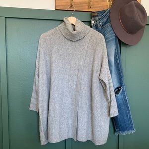 Evereve Turtleneck Poncho Sweater